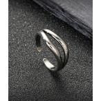  кольцо кольцо [MONOCHROME] Double Line Open Silver Ring / двойной линия открытый серебряное кольцо / Uni se