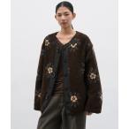 コート アウター フラワーパターンボアジャケット EM25a127「EIGHTHMONTH」 レディース