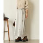 ショッピングラップ スカート ラップ風サテンスカート