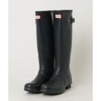 「HUNTER」 レインブーツ 38 ネイビー レディース