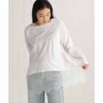 tシャツ 「daily CLIP」ランジェリーレースTEE レディース