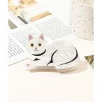 ヘアクリップ 「 nico nico / ニコニコ 」猫モチーフ アクリルヘアクリップ