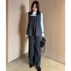  One-piece [ комплект item ]pe слива Cami блуза × брюки SET UP