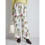 パンツ ボタニカル柄ウエストゴムイージーパンツ レディース