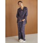 パジャマ ルームウェア ストロベリー柄ツイルロングパンツ レディース