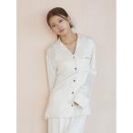 ショッピングサテン パジャマ ルームウェア 裏起毛サテンシャツ レディース