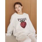 ショッピングパジャマ パジャマ ルームウェア メランジストロベリージャガードプルオーバー レディース