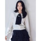 ショッピングタイ カーディガン タイ付きビジューカーディガン レディース