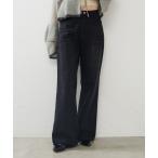 ジーンズ デニム デニムパンツ 「2サイズ展開/低身長サイズ」ストレートバックベルトデニムパンツ レディース