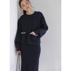 ショッピングパール ワンピース 「洗える」パールニットアップ