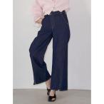 ジーンズ デニム デニムパンツ ワイドフレアデニムパンツ レディース