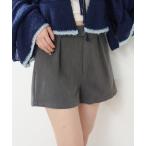 パンツ 「新色追加/2サイズ展開」タックショートパンツ レディース
