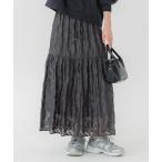 ショッピングcoca スカート ジャカードフラワーギャザースカート