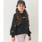ショッピングリボン トレーナー  キッズ　袖チュールリボンスウェットトップス キッズ 子供服 女の子