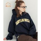 パーカー 裏起毛刺繍ロゴパーカー レディース