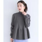 ニット セーター ボトルネックバックパールニット レディース