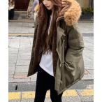 モッズコート コート ボリュームファー付きモッズコート レディース