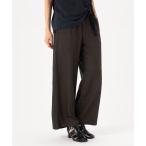 ショッピングワイドパンツ パンツ 「 +サイズ 」 麻調合繊 ワイドパンツ レディース