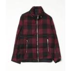 「MONCLER」 チェック柄ダウンジャケット - レッド レディース