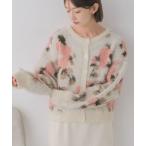 ショッピングレトロ カーディガン 花柄起毛NTカーデ レディース