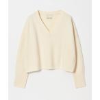 ショッピングウール ニット セーター 「conte」ウール Vネックニット レディース