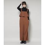 ショッピングフリル サロペット オーバーオール フロントフリルサロパットパンツ レディース