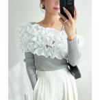 ショッピングドット ニット セーター 「ZOZO限定」アシンメトリーフリルドッキングニット レディース