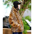 ショッピングアニマル ブルゾン アウター 「NOBLE PRODUCT/ノーブルプロダクツ」レオパード総柄 フードファージャケット Y2K アニマル ストリート 平成レトロ