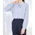 ブラウス シャツ スタンドフリルボウタイ