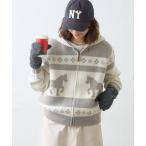 カーディガン 「GEVACO」カウチンフーディニットカーディガン レディース メンズ