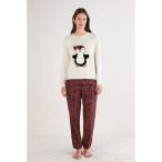 ショッピングパジャマ レディース パジャマ ルームウェア ペンギンガール コットン パジャマ レディース