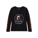 ショッピングハーレーダビッドソン tシャツ ブリング 長袖Tシャツ - フレイミングアイアンイーグル レディース