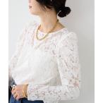 ブラウス シャツ 予約「a Nice （ア ・ニース）」クラフトレースブラウス レディース