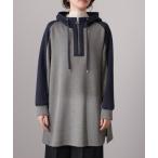 ショッピングチュニック トレーナー スウェット シルキーダンボールバイカラーチュニック レディース