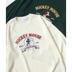 ショッピングミッキー トレーナー スウェット 2026SS Disney/ディズニー ミッキーフレンズ オーバーサイズ 裏毛 バックプリントスウェットトレーナー レディース