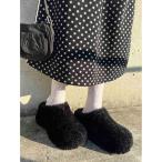 シューズ もこもこ厚底シューズ レディース