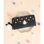 財布 Coboca+フェイクレザー総柄シマエナガホックラウンドファスナーF束入 レディース