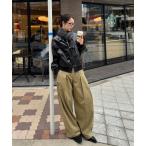  брюки из твила [Chikashitsu +]pleats chino wide pants / [chikasitsu плюс ] плиссировать chino широкий брюки мужской reti