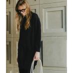 ニット セーター 綿混チュニック丈ニット