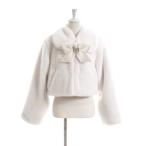 コート アウター フェイクファーティペット付きショートコート「大きいサイズ有り」 レディース