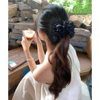 ショッピングシュシュ シュシュ シルキー フラワー シュシュ