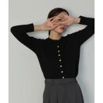 ショッピングボレロ カーディガン ゴールドボタンケーブルクルーカーディガン レディース