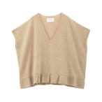 ショッピングジレ ベスト ジレ 「LOURMARIN」裾フリルVネックジレ レディース