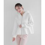 パーカー ダンボールチュールフードジップアップパーカー レディース