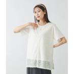 「GLOBAL WORK」 半袖Tシャツ MEDIUM アイボリー レディース