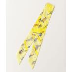 ショッピングスカーフ 「HERMES」 シルク ツイリー パリジェンヌ スカーフ - イエロー レディース