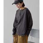 tシャツ ソフトタッチヘンリーネックプルオーバー レディース