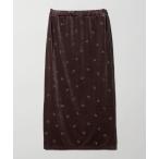 スカート ベロア エンブロイダリー タイトスカート 「A DAY IN THE LIFE」