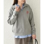 ショッピングcolors トレーナー スウェット SHIPS Colors:The Met コラボ エンブロイダリー ハーフ ジップ スウェット レディース