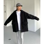 ムートンコート ボアコート ステンカラーエコムートンボアジャケット レディース